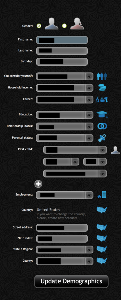 Paid Viewpoint Demographic Information: