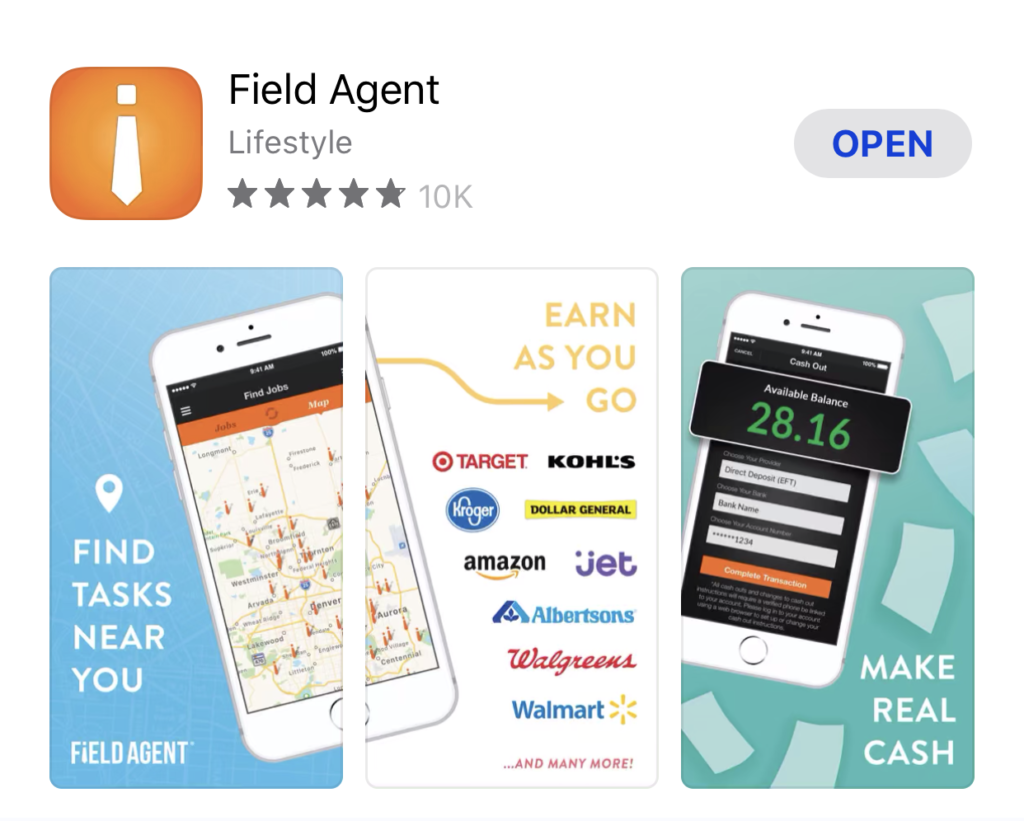 Field Agent App-5-star rating