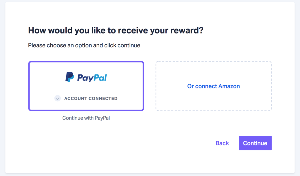 Pollpass Paypal  account connected