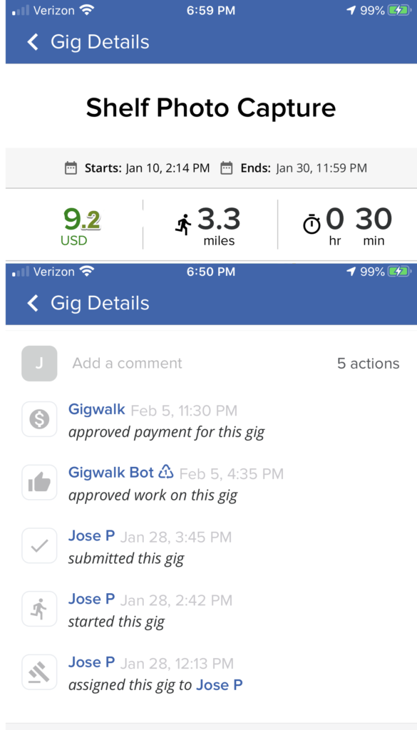 Gigwalk payment example
