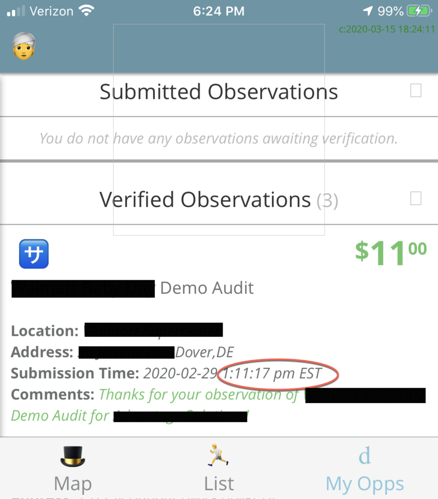 Observa App Review-Submitted Observation